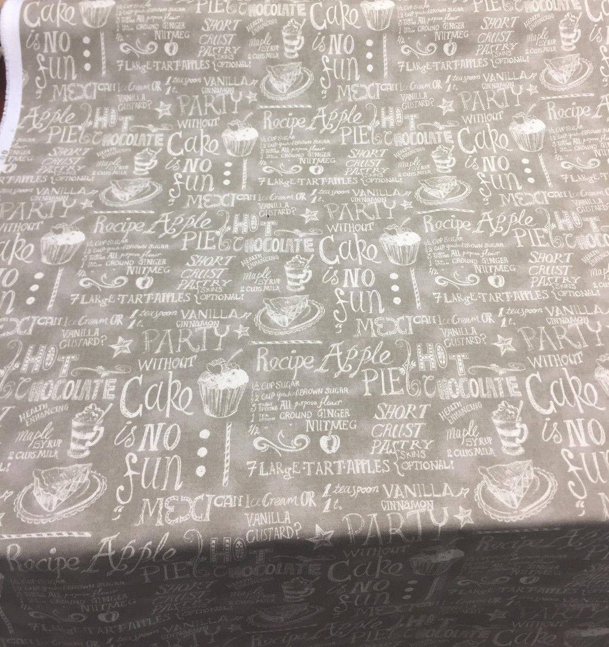 Easy As Pie Almond Waverly Cotton Fabric - Script Print, Almond, 54" Width (1 Yard)
