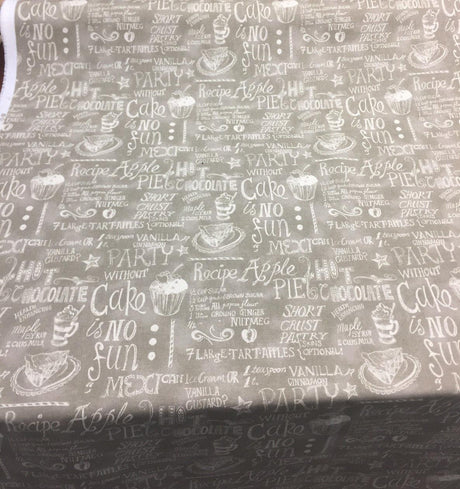 Easy As Pie Almond Waverly Cotton Fabric - Script Print, Almond, 54" Width (1 Yard)
