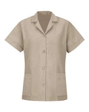 Women's Loose Fit Short Sleeve Button Smock