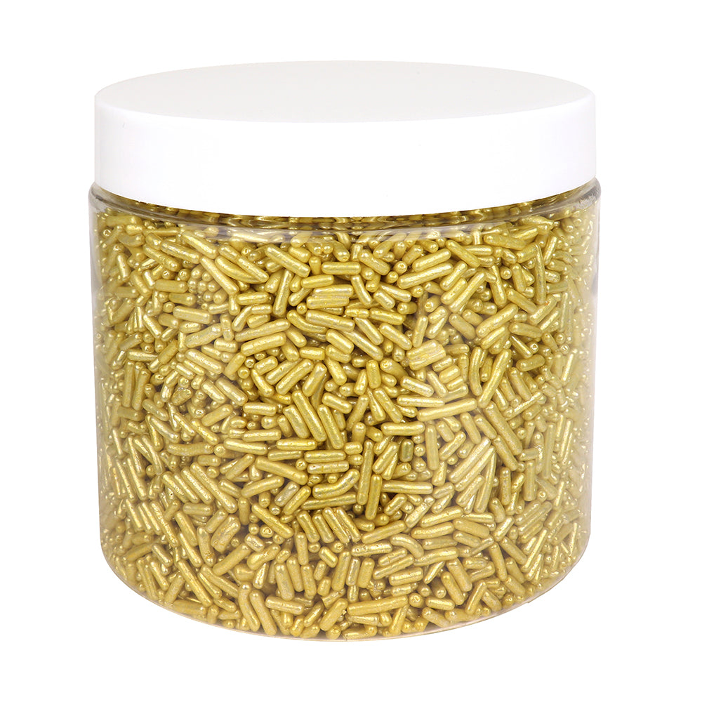 O'Creme Gold Metallic Sugar Rods, 11 lb.