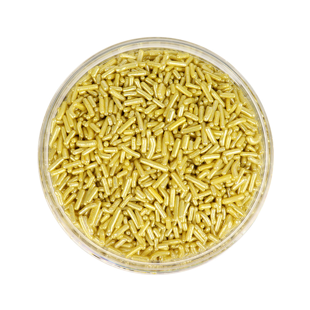 O'Creme Gold Metallic Sugar Rods, 2 lb.