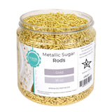 O'Creme Gold Metallic Sugar Rods, 8 oz.