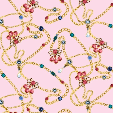 Printed Spandex Saphir Chain Fabric