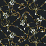 Printed Spandex Saphir Chain Fabric