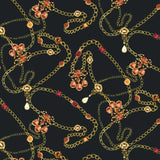 Printed Spandex Saphir Chain Fabric