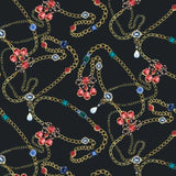 Printed Spandex Saphir Chain Fabric