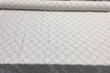Natural Elementary Embroidered Linen Fabric - Natural Embroidered Pattern, 56" Width (1 Yard)