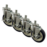 Sapphire Threaded Stem Casters - Set of 4