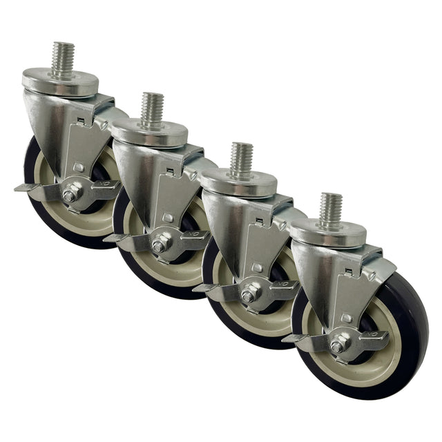 Sapphire Threaded Stem Casters - Set of 4
