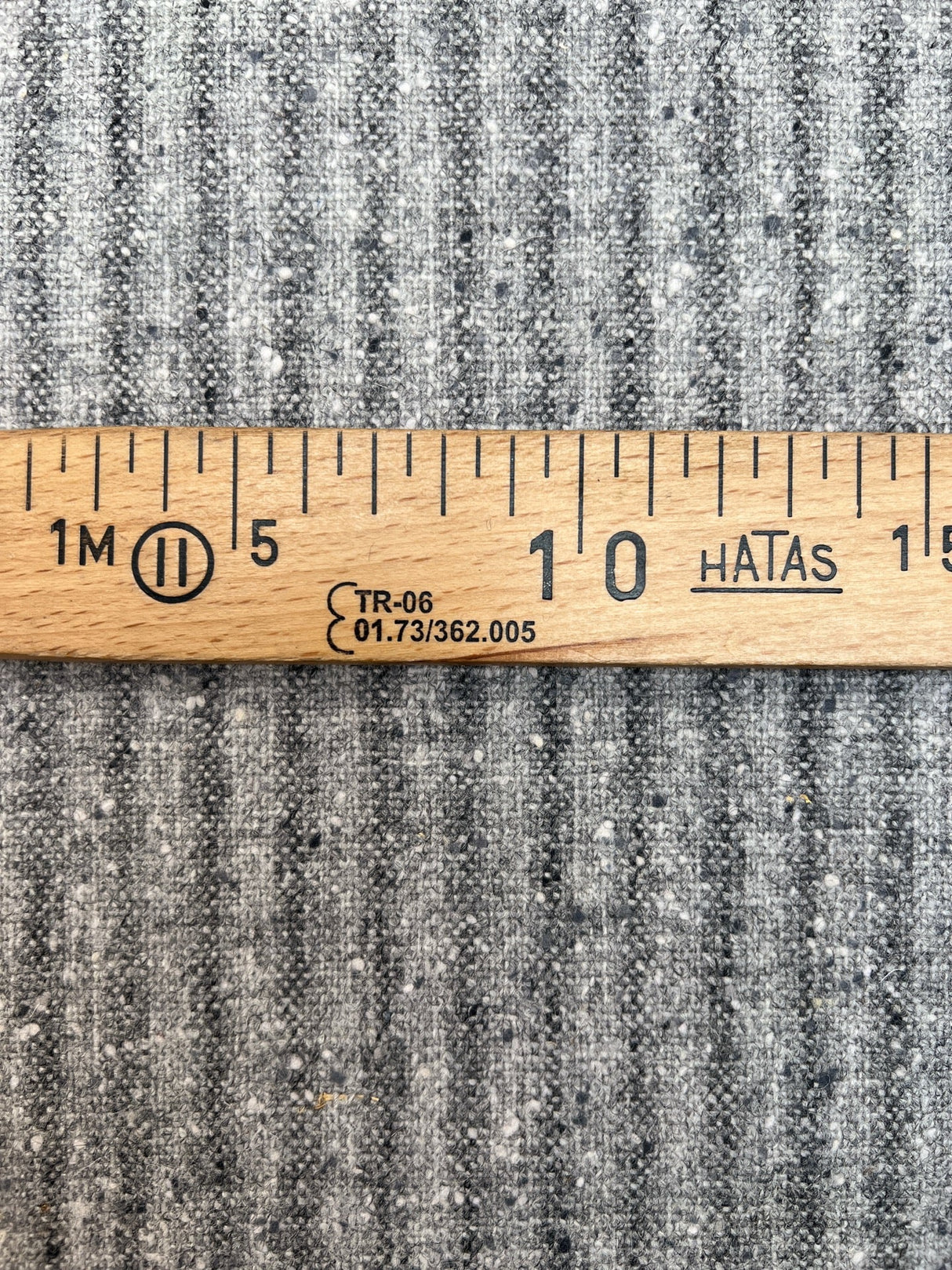 Gray Wool Flammé Stripe Fabric