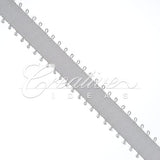 3/8" Double Face Picot Ribbon - 50 Yards (Silver)