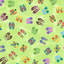 Printed Spandex Flip Flop Tropical