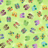 Printed Spandex Flip Flop Tropical