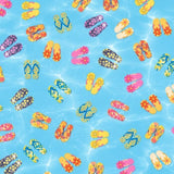 Printed Spandex Flip Flop Tropical