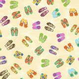 Printed Spandex Flip Flop Tropical