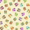 Printed Spandex Flip Flop Tropical
