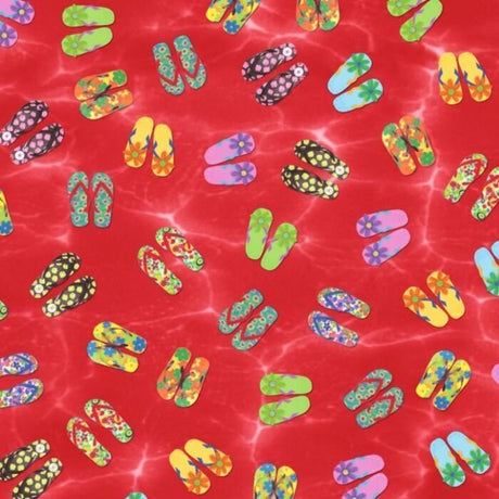 Printed Spandex Flip Flop Tropical