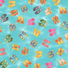 Printed Spandex Flip Flop Tropical