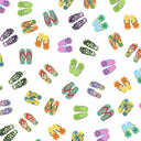 Printed Spandex Flip Flop Tropical