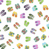 Printed Spandex Flip Flop Tropical