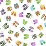 Printed Spandex Flip Flop Tropical