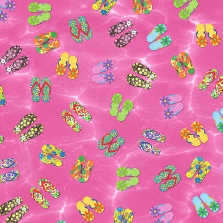 Printed Spandex Flip Flop Tropical