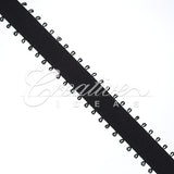 3/8" Double Face Picot Ribbon - 50 Yards (Black)