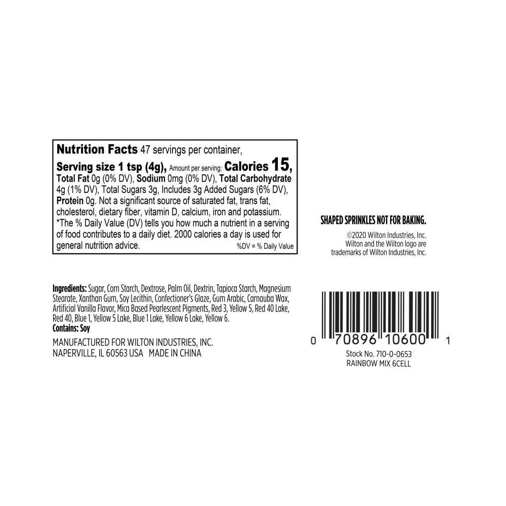 Wilton Rainbow Medley Sprinkles Mix, 6.56 oz.