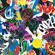 Printed Spandex Bang Bam Pop Art Graphic