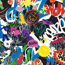 Printed Spandex Bang Bam Pop Art Graphic