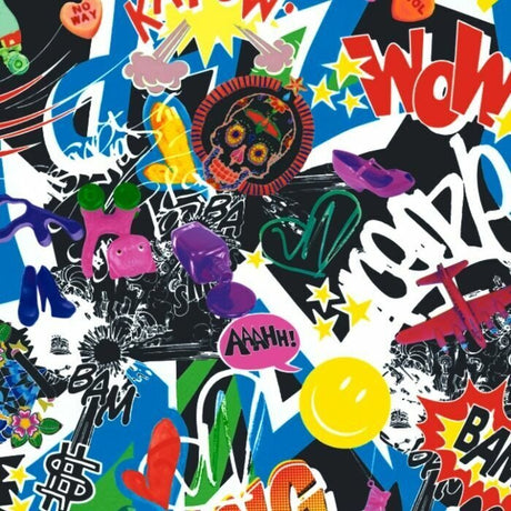 Printed Spandex Bang Bam Pop Art Graphic