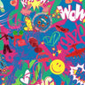 Printed Spandex Bang Bam Pop Art Graphic