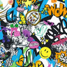 Printed Spandex Bang Bam Pop Art Graphic