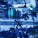 Printed Spandex Surfers Beach Tropical