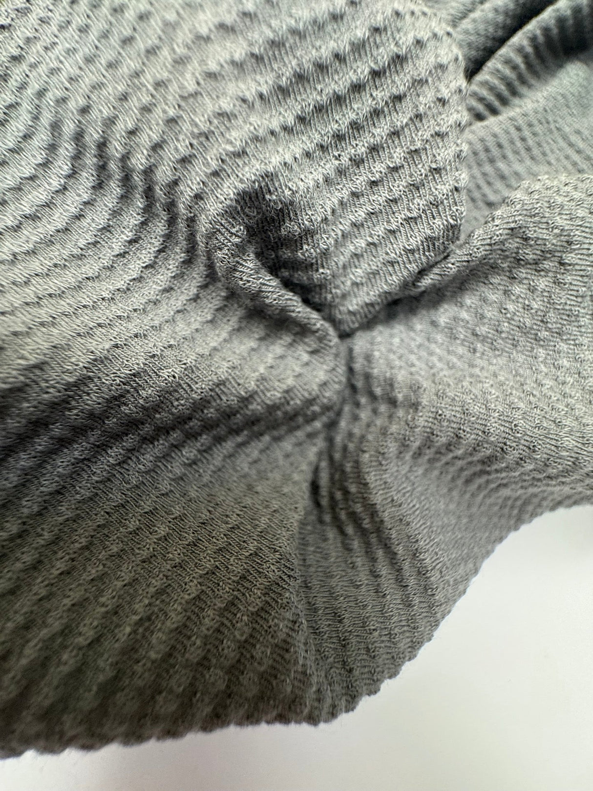 Cotton Elastane Rib Knit Gray