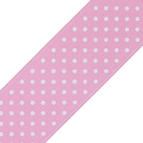 Pink Polka Dot Grosgrain Ribbon