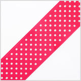 1.5" Shocking Pink Polka Dot Grosgrain Ribbon