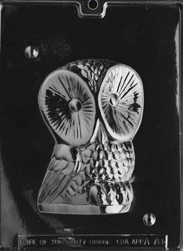 3D Owl Chocolate Mold - Front - LPA070A