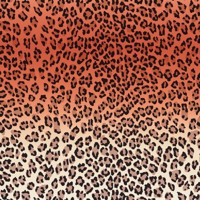 Printed Spandex Mini Leo Ombre Horiz