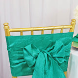 10 Pieces Crushed Taffeta Chair Sashes 9.5 x 108 inches Jade Luxe Radiance