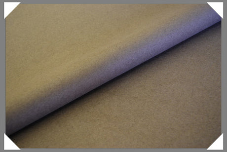 Taupe Wool/Nylon Melton Fabric - Taupe Solid, 58/60" Width
