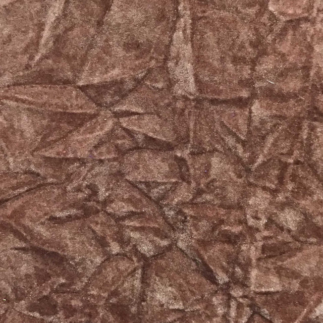 Rust Flocking Crushed Velvet Upholstery Fabric