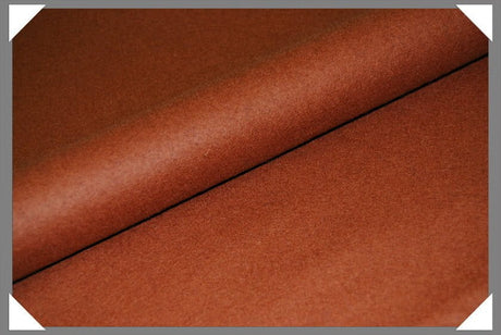 Rust Wool/Nylon Melton Fabric - Rust Melton Fabric, 58/60" Wide