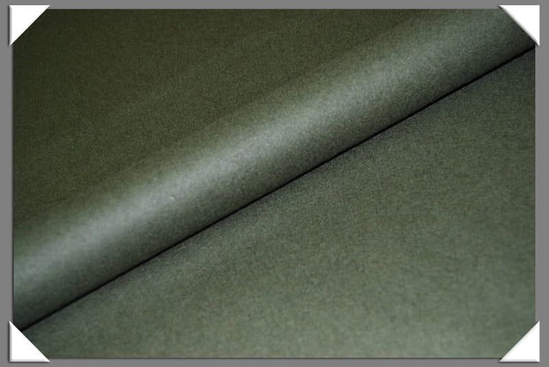 Olive Wool/Nylon Melton Fabric - Olive, Melton Fabric, 58/60" Wide