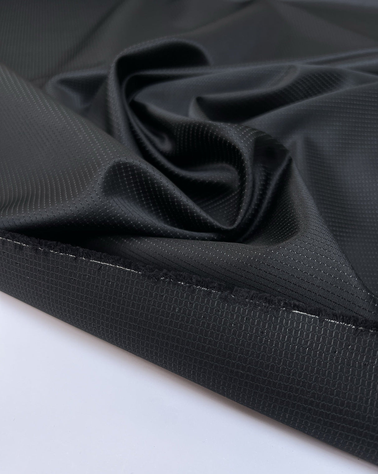 Wool Jacquard Fabric Black Striped