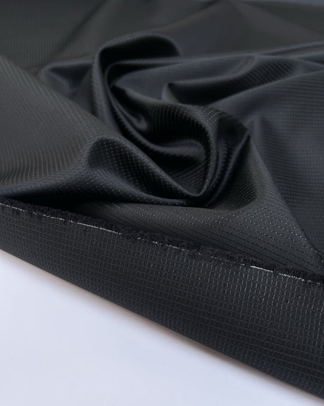 Wool Jacquard Fabric Black Striped