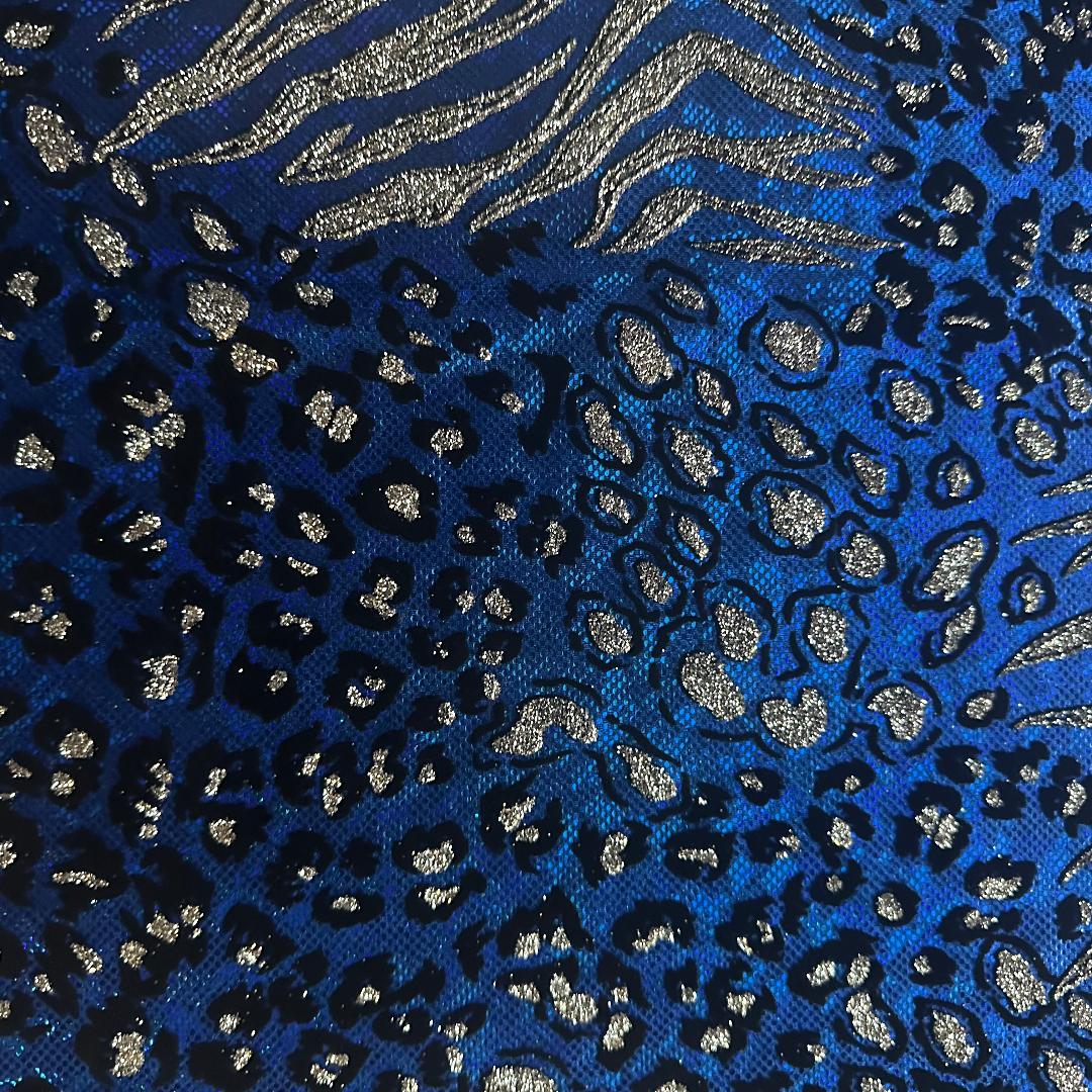 Nylon Spandex Safari Hologram Foil Fabric