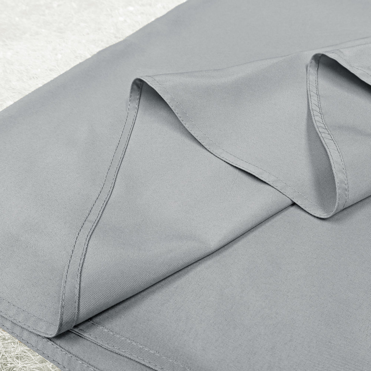 Round Polyester Tablecloth 108" Silver