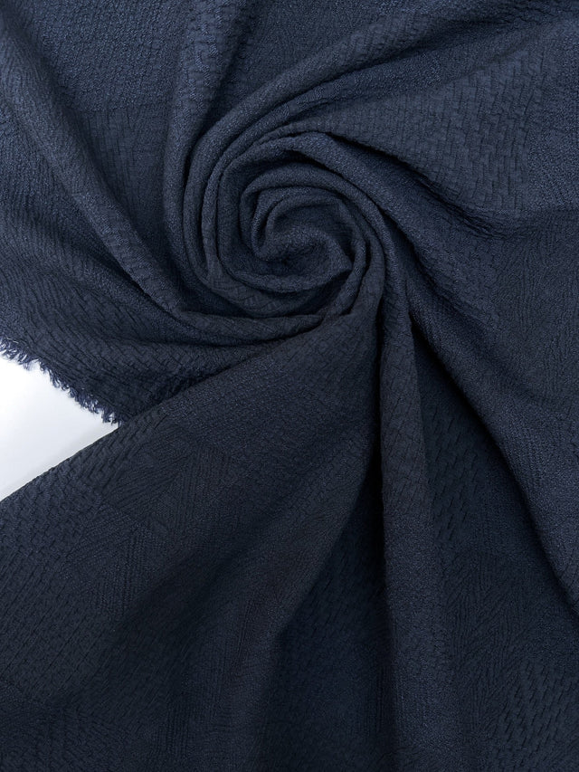 Rayon Blend Woven Geometric Blue