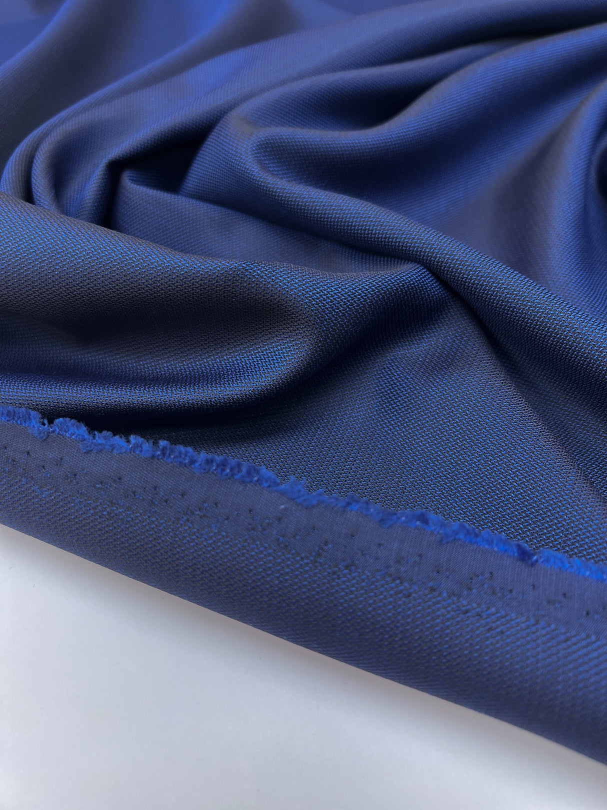 Acetate Jacquard Woven Fabric Blue Black Changeant